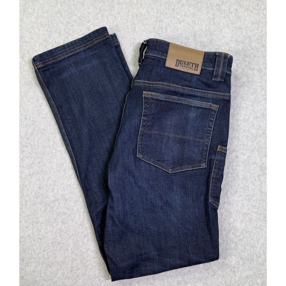 Duluth Trading Co Ballroom Double Flex Jeans Men’s 34x32 Slim Dark Wash Stretch